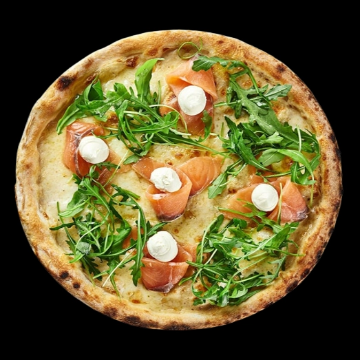 PIZZA SALMON RUKOLA